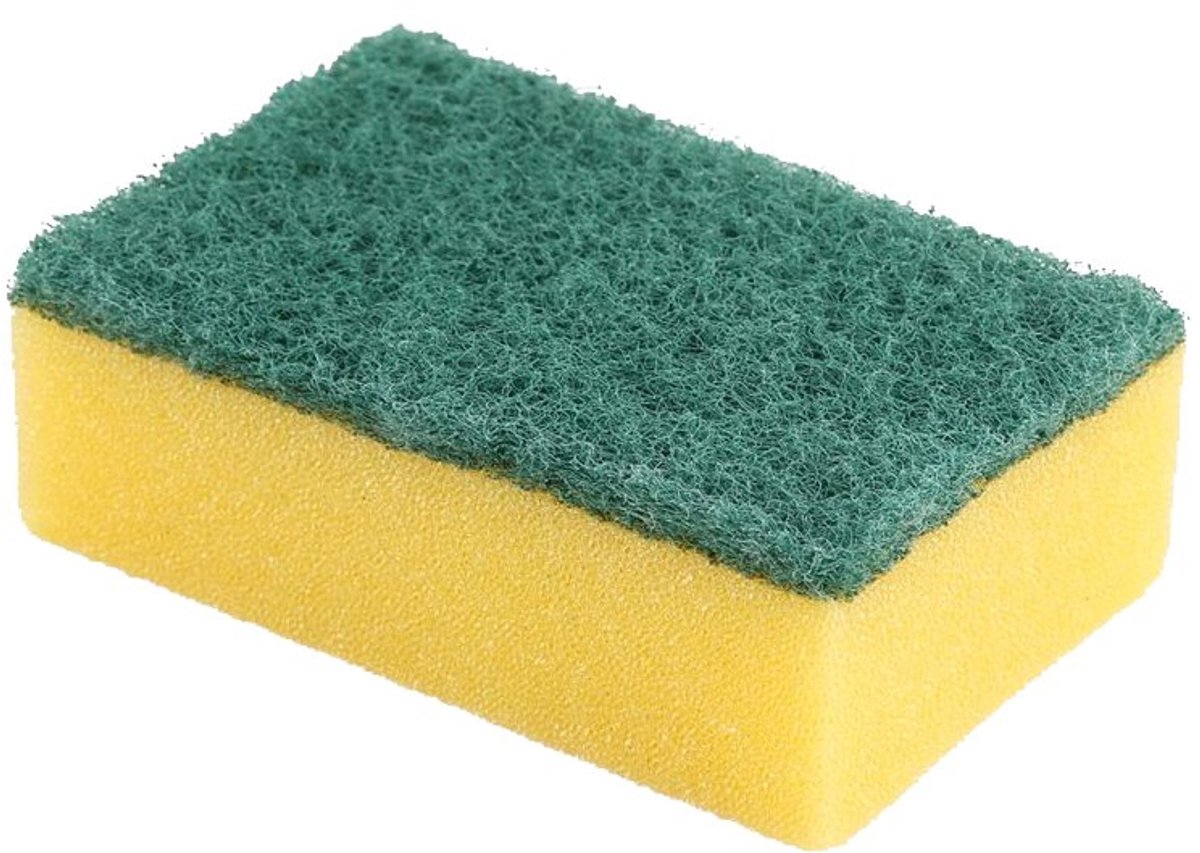 HYGOCLEAN reinigingsspons voor pannen, schuimstof/schuurzijde, groen, 10 stuks