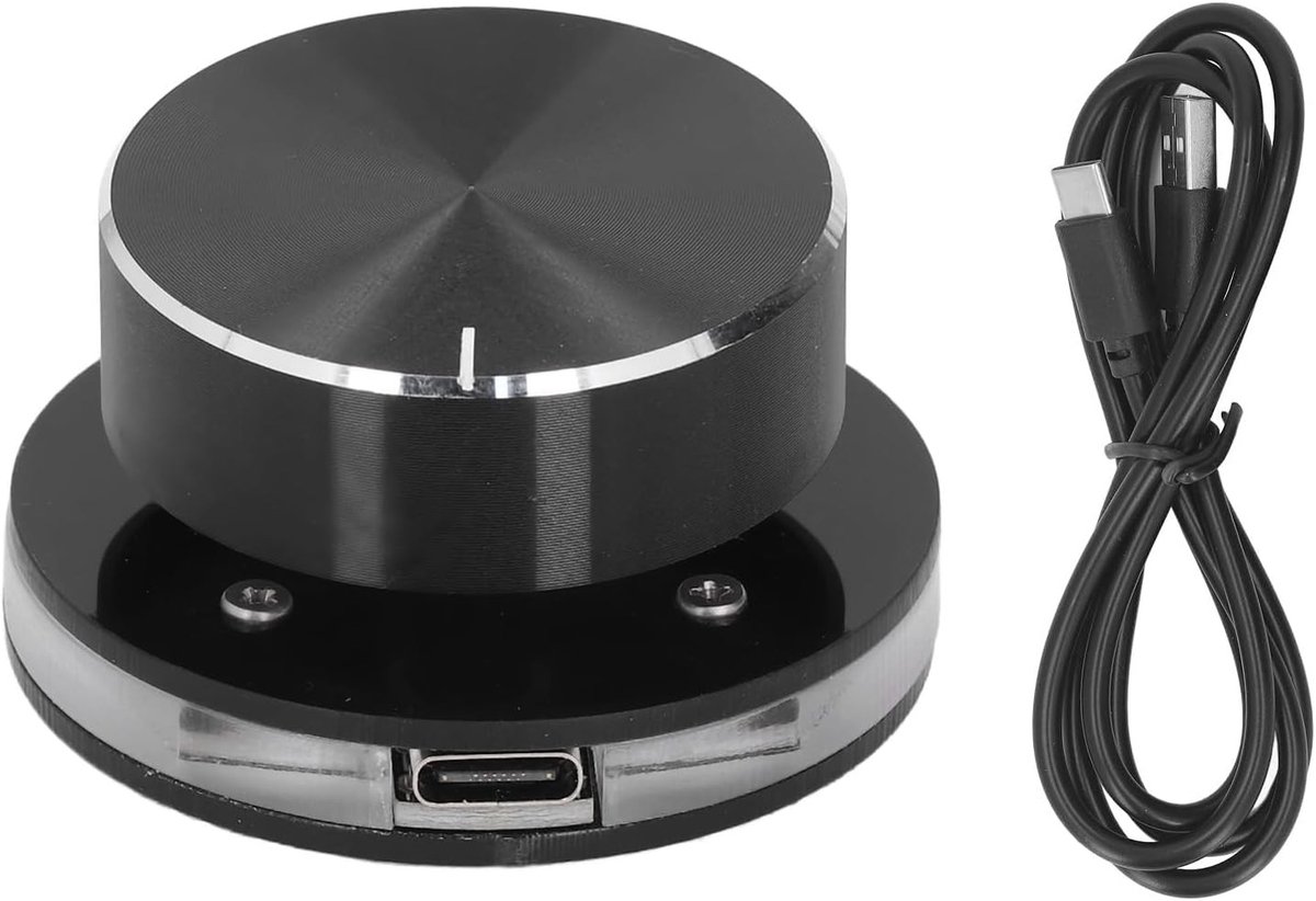 Multimedia Volume Controller met RGB Verlichting voor Type C Apparaten - Externe Geluidsaanpassing en Volume Regeling