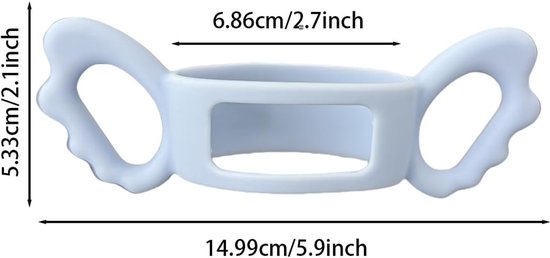 Extra grote universele vierkante siliconen handvatten voor babyflessen - Ergonomisch ontwerp, rekbaar en eenvoudig te installeren, compatibel met andere babyflessen met brede hals (4 stuks) — afbeelding 2
