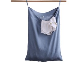 Amazhiyu Hanging Laundry Bag, 100% Linen, Space Saving Laundry Bag, Door Hanging Laundry Basket, Bag for Bathroom - ShopVlot