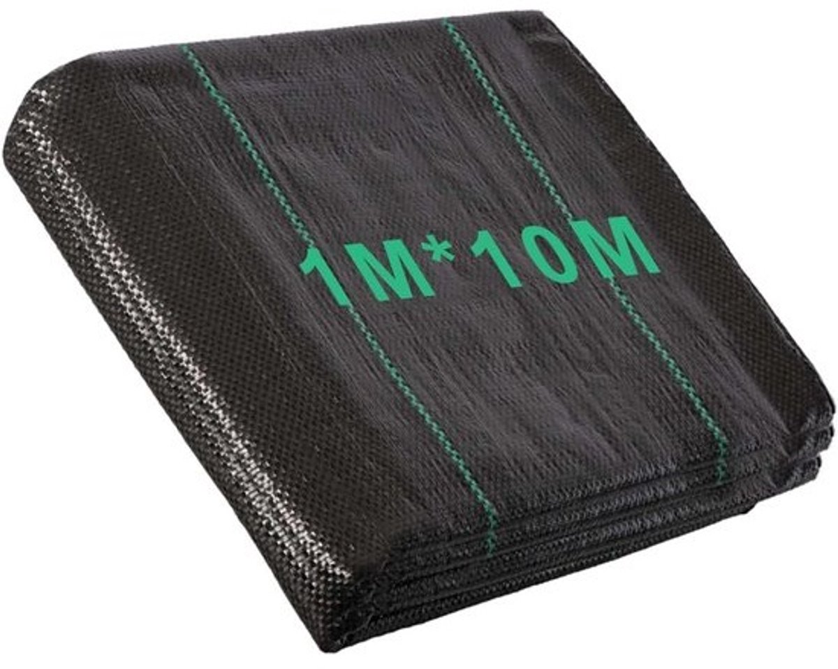 Onkruiddoek - Tuinvlies - gronddoek - Houdt onkruid vrij - Scheurvast - waterdoorlatend - 10 meter lengte - Zwart