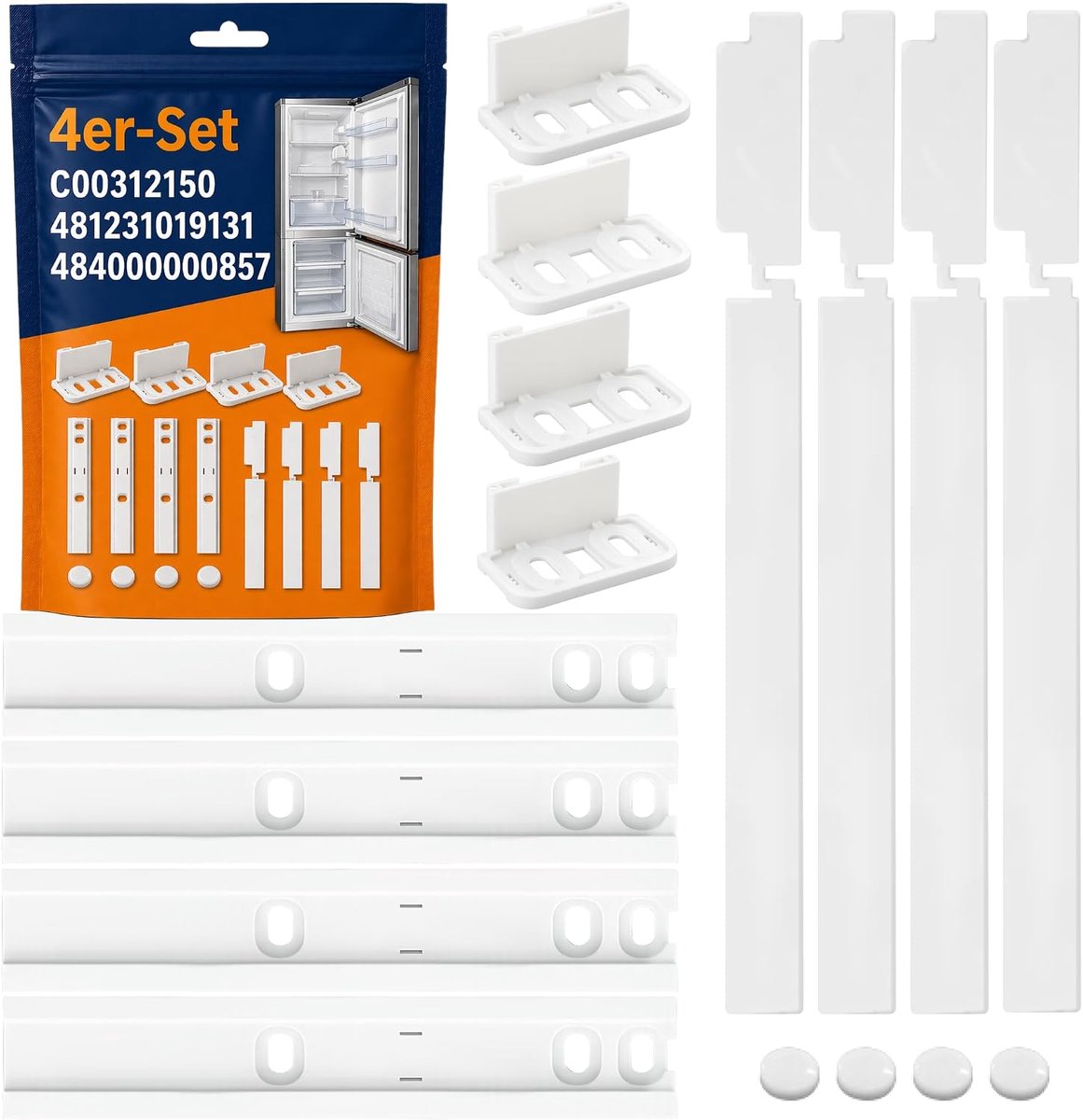 Set of 4 door mounting kit tow hinge fridge & freezer with original code C00312150 for Indesit for Ariston - ShopVlot