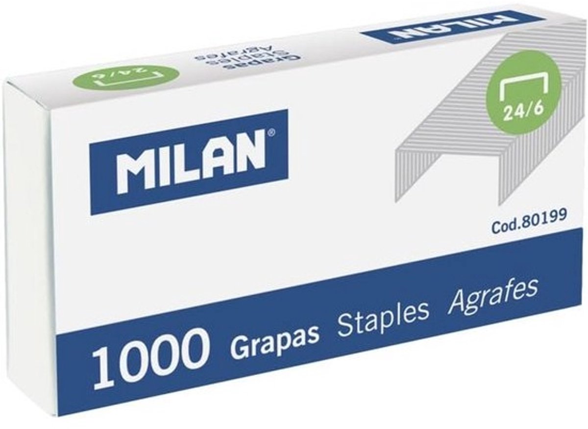 Nietjes 24/6 - Zilver - Verpakking van 1000 stuks