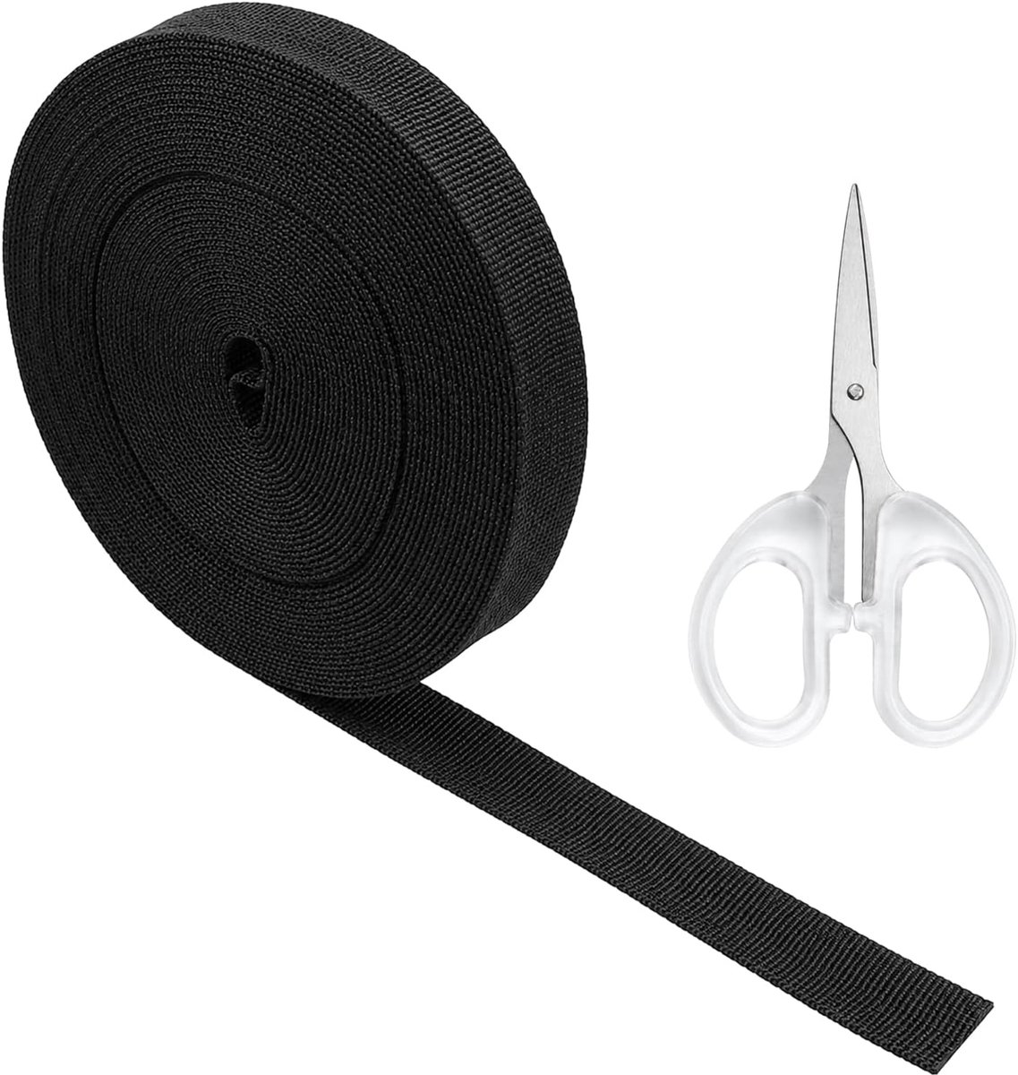 Polypropyleen riem 20 mm - zwarte webbing strap - 10 meter lengte - ideaal voor doe-het-zelfprojecten - ShopVlot