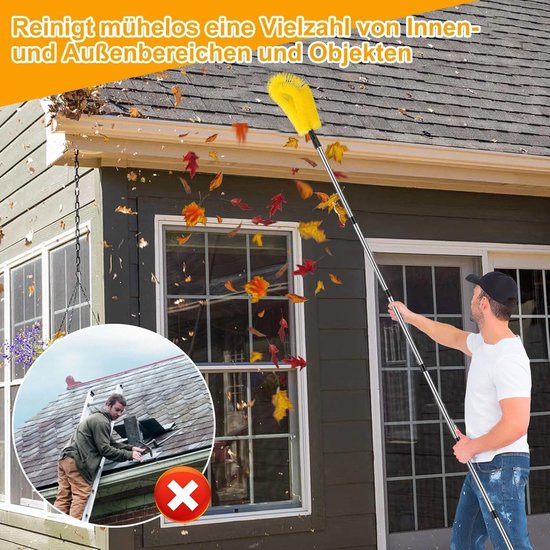 Effectieve telescopische gootreiniger met borstel en stang voor optimale afvoerreiniging — afbeelding 5