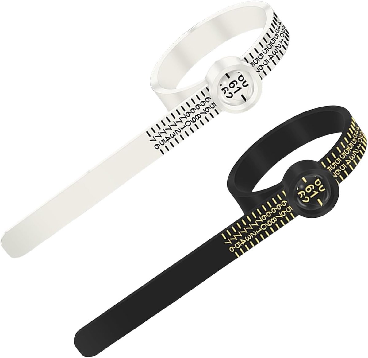 SnelShoppen - 2 Ringmaatmessen Set - Ringmaatmeter met Vergrootglas voor Nauwkeurige Vingermetingen - Ideaal voor Trouwringen, Sieraden en Cadeaus