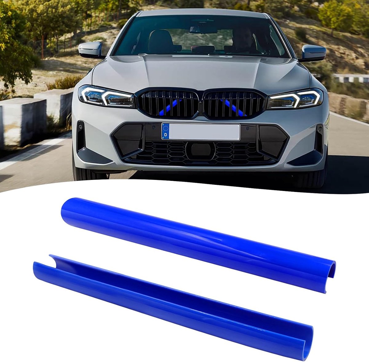 TTCR-II Pack of 2 Compatible with BMW 3 Series G20/G21 Front Grill Strips Radiator Grill Inserts Trim Trim for 3 - ShopVlot