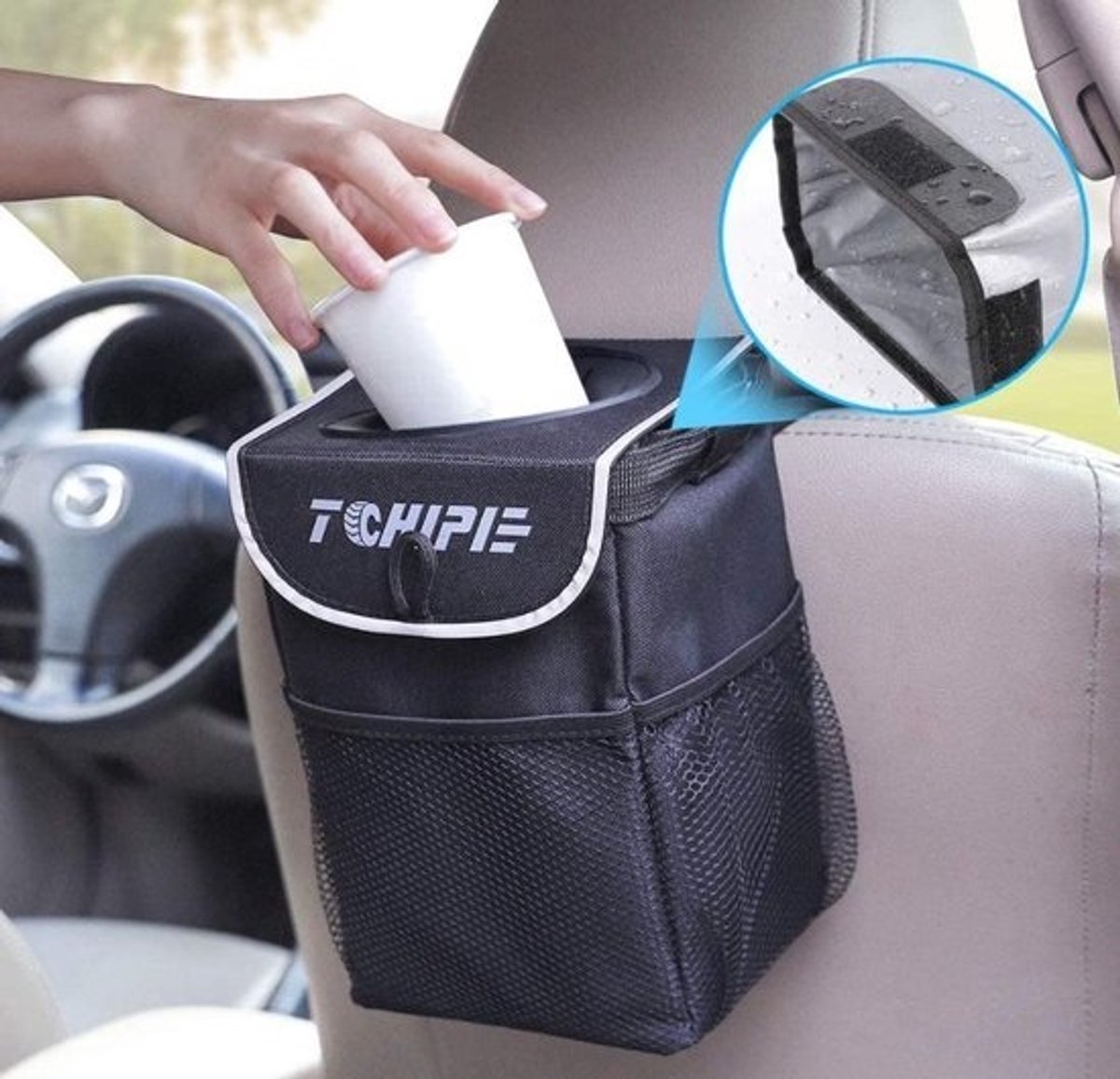 Universele auto-prullenbak voor hoofdsteun - waterdichte vuilbak - Car Trash Can Headrest