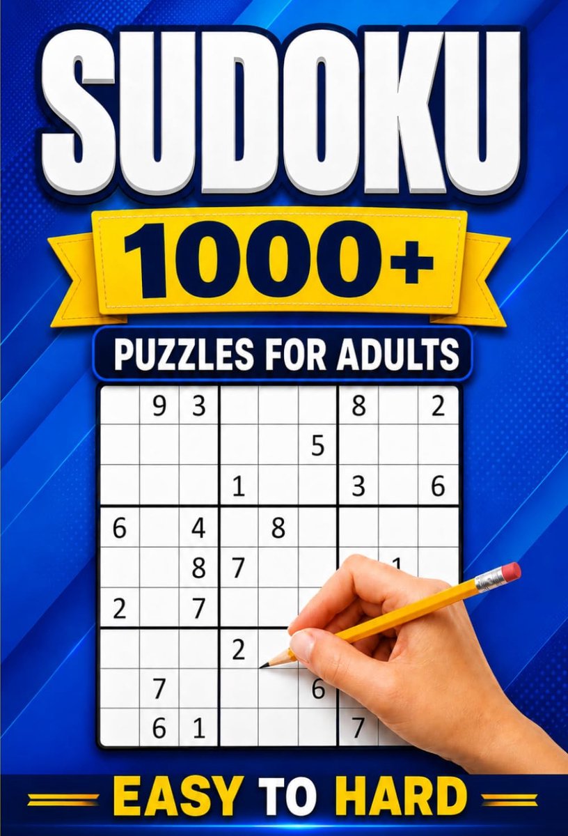 1000+ Sudoku Puzzles for Adults: Easy to Hard Puzzles for Adults with Solutions - ShopVlot