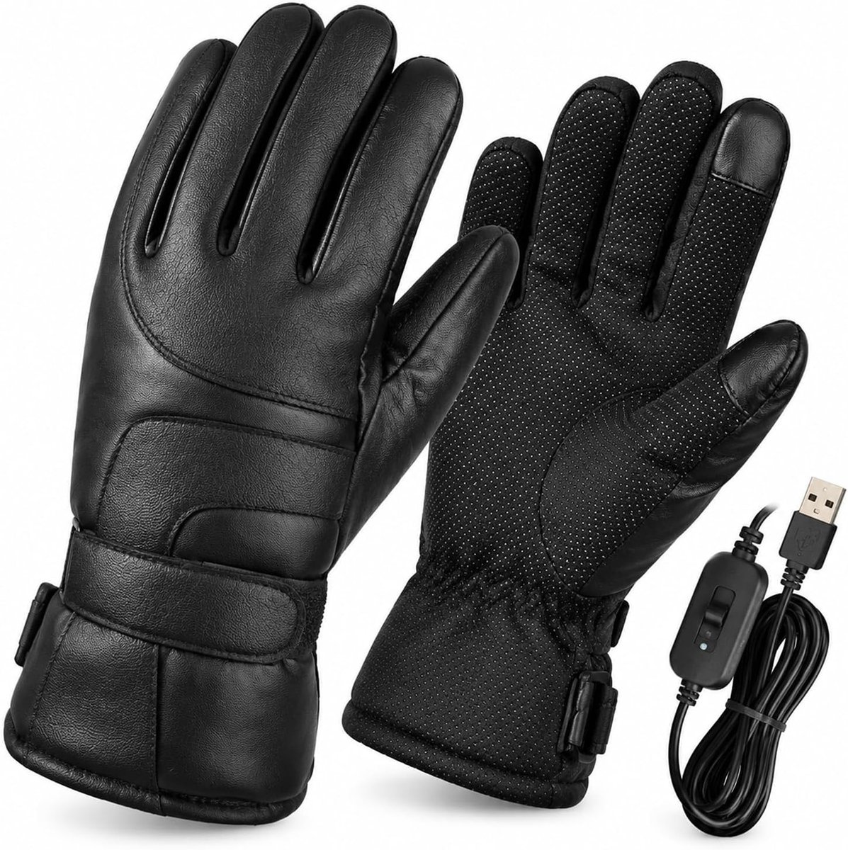 Verwarmde Handschoenen - Zwart - Polyester - Voor Buitenactiviteiten in de Winter