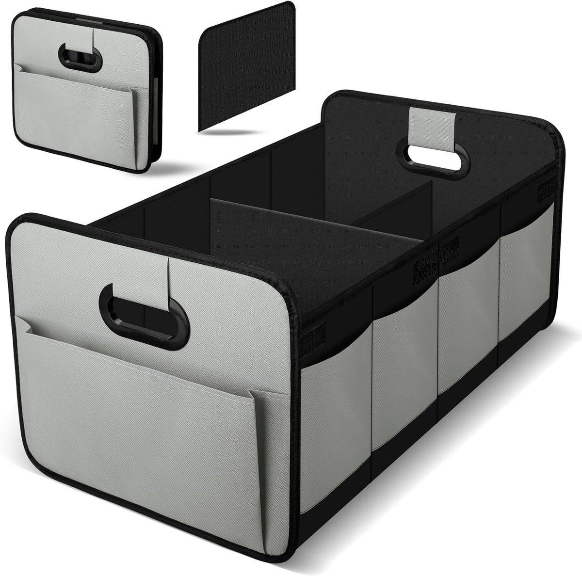 Trunk organiser met mesh vak - opvouwbaar - waterdicht - ideaal voor binnenopslag - ShopVlot