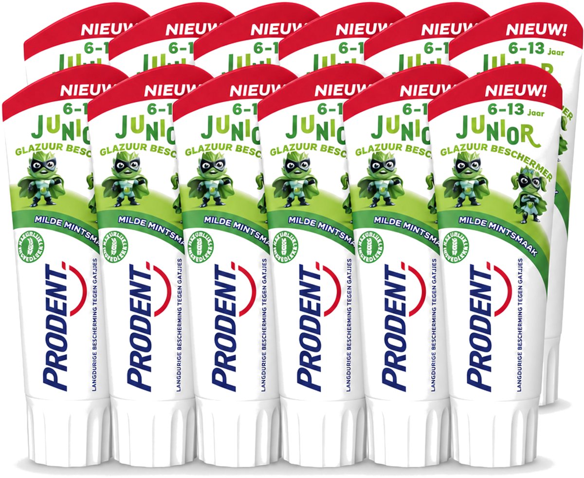 12 x Prodent – Tandpasta Glazuurbeschermer – Kids 6+ – 75 ml - Voordeelverpakking - 12 stuks