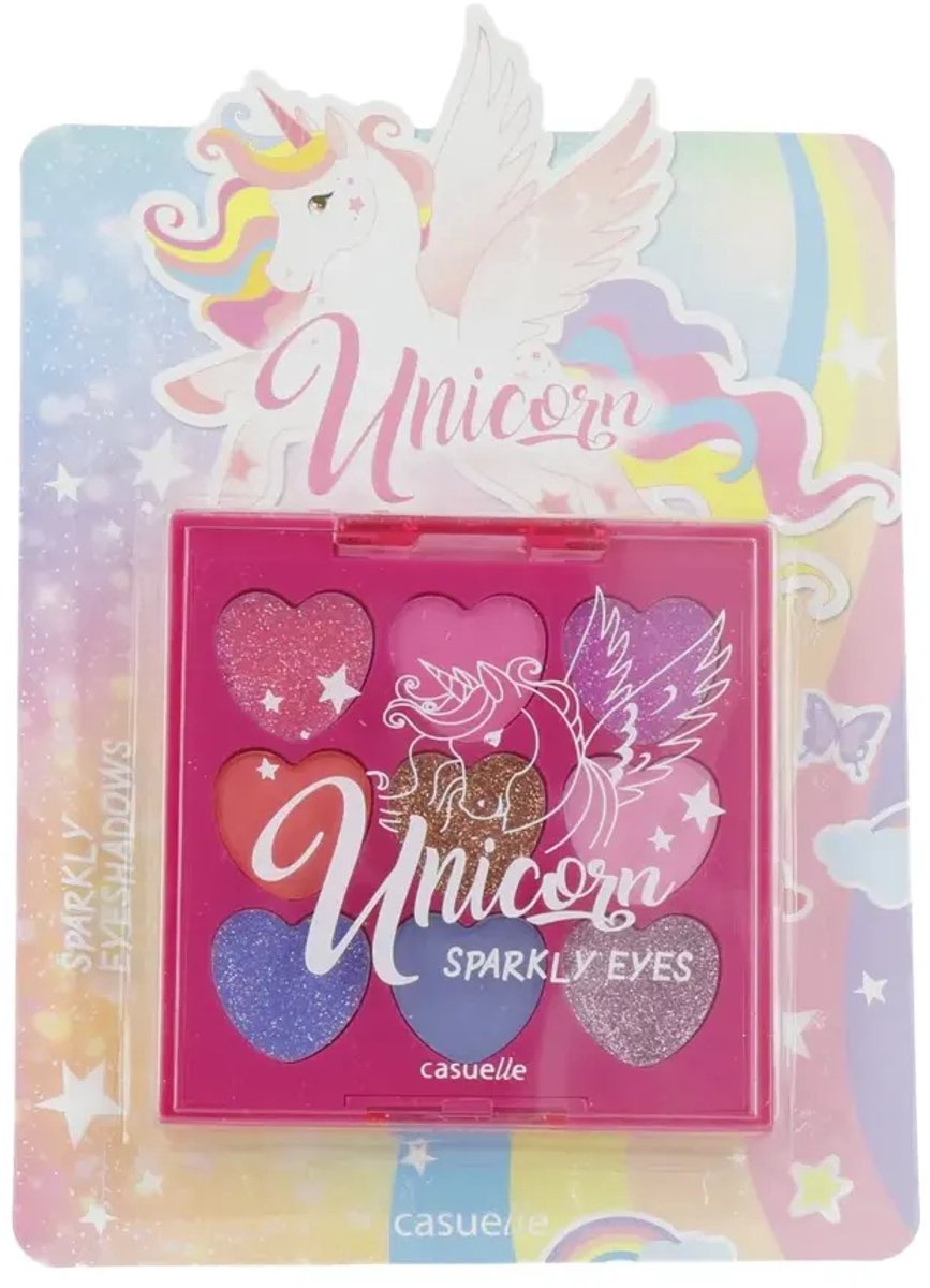 Casuelle oogschaduw crème unicorn make-up set voor kinderen.