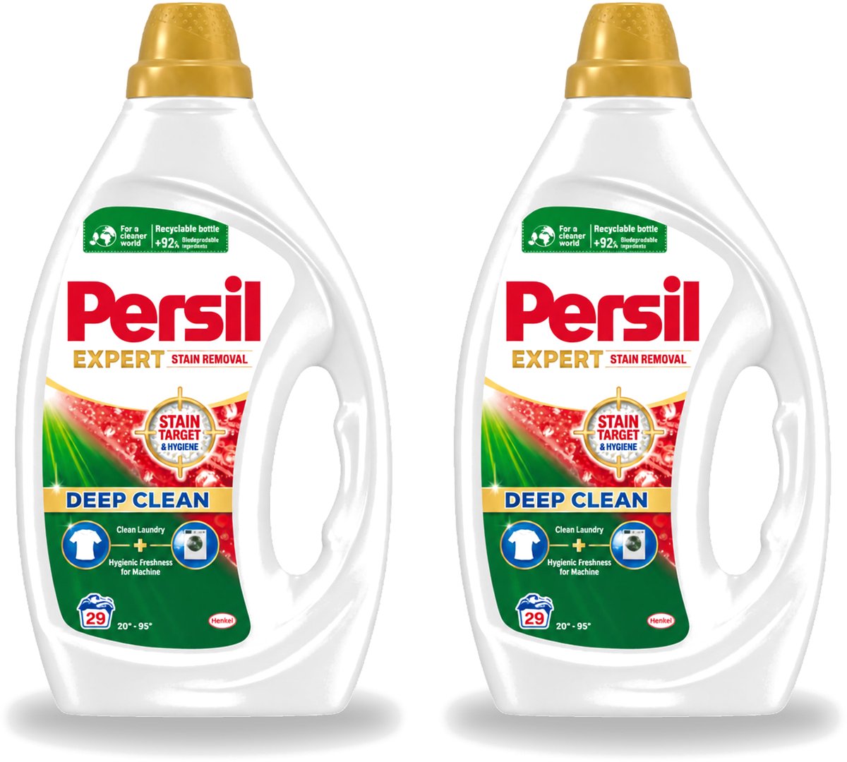 2 x Persil Expert - Vlekverwijdering - Vloeibaar Wasmiddel - Witte en Gekleurde Was - 29 Wasbeurten - Voordeelverpakking - 2 stuks