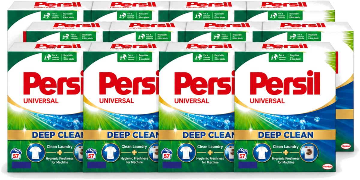 12 x Persil – Waspoeder – Witte Was - 57 Wasbeurten - Voordeelverpakking - 12 stuks