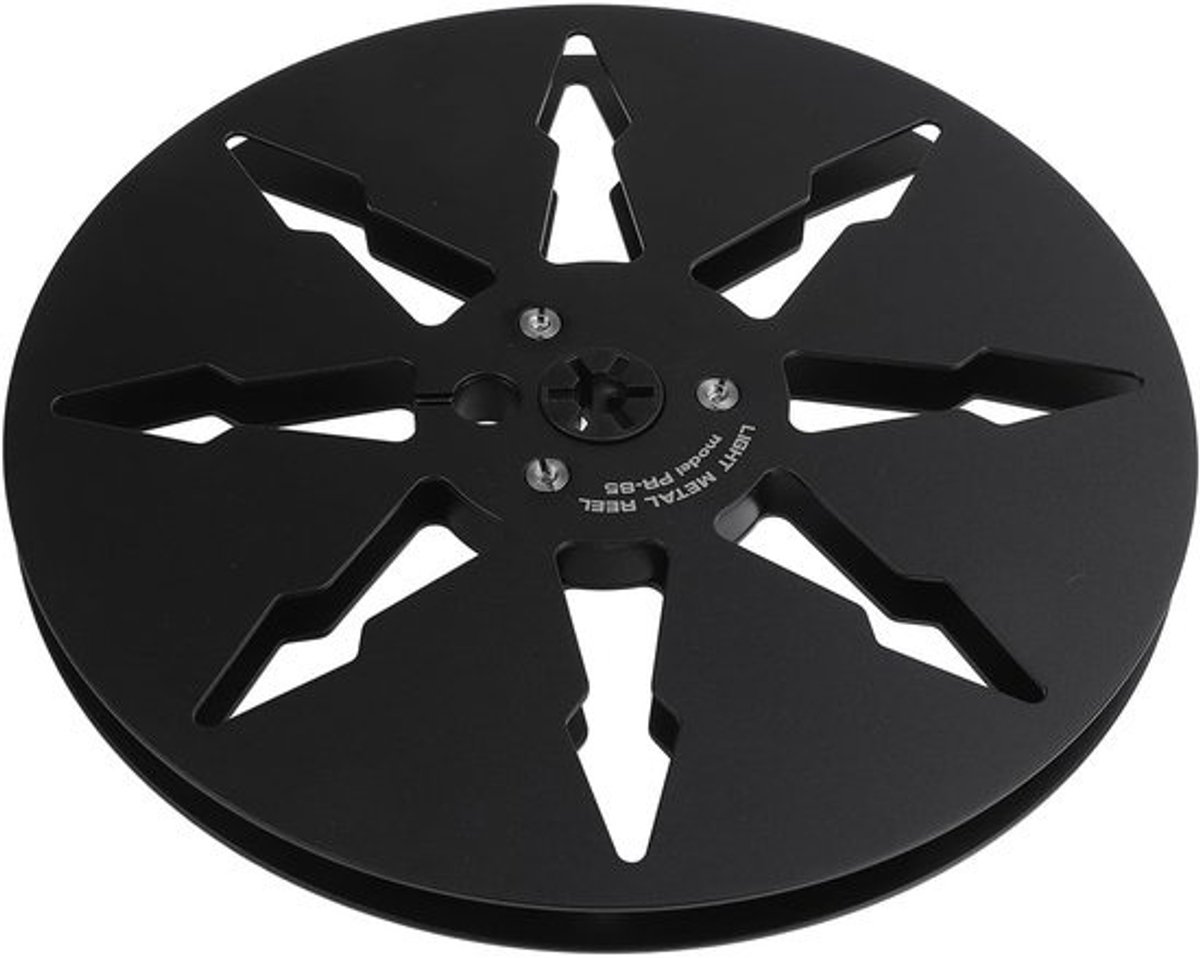 Lege tapehaspel - Aluminiumspoel - Muziek opnemen - Ontwerp met 8 gaten - 7 inch diameter - Zwart