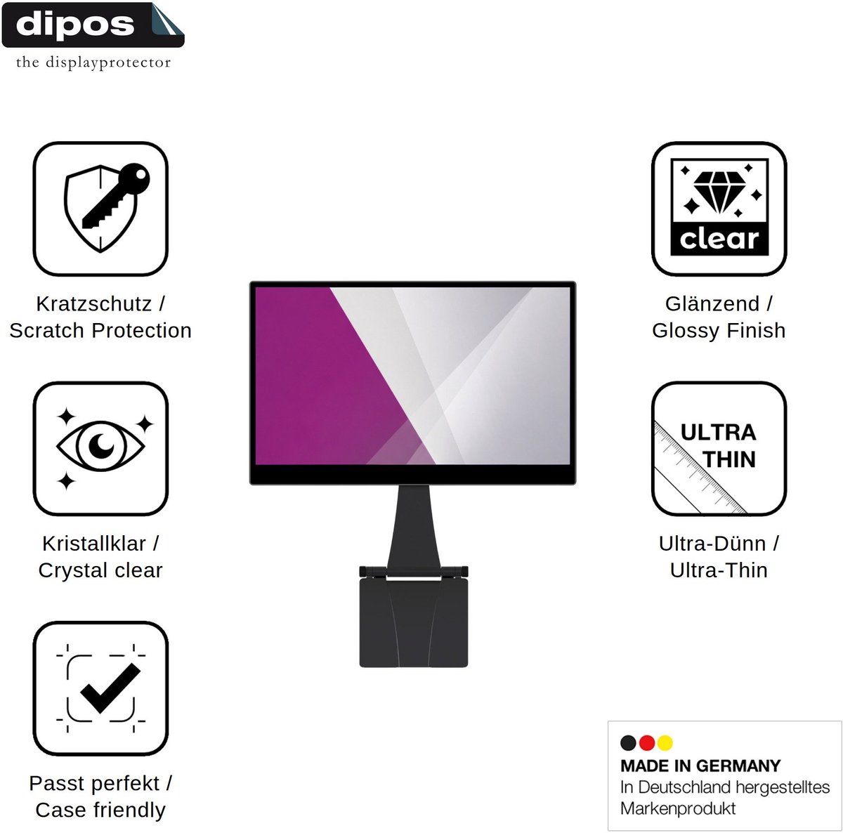 dipos – 2x Beschermfolie geschikt voor Espresso Displays 15 Pro | Krasbestendige & heldere Screenprotector Ultra-Thin
