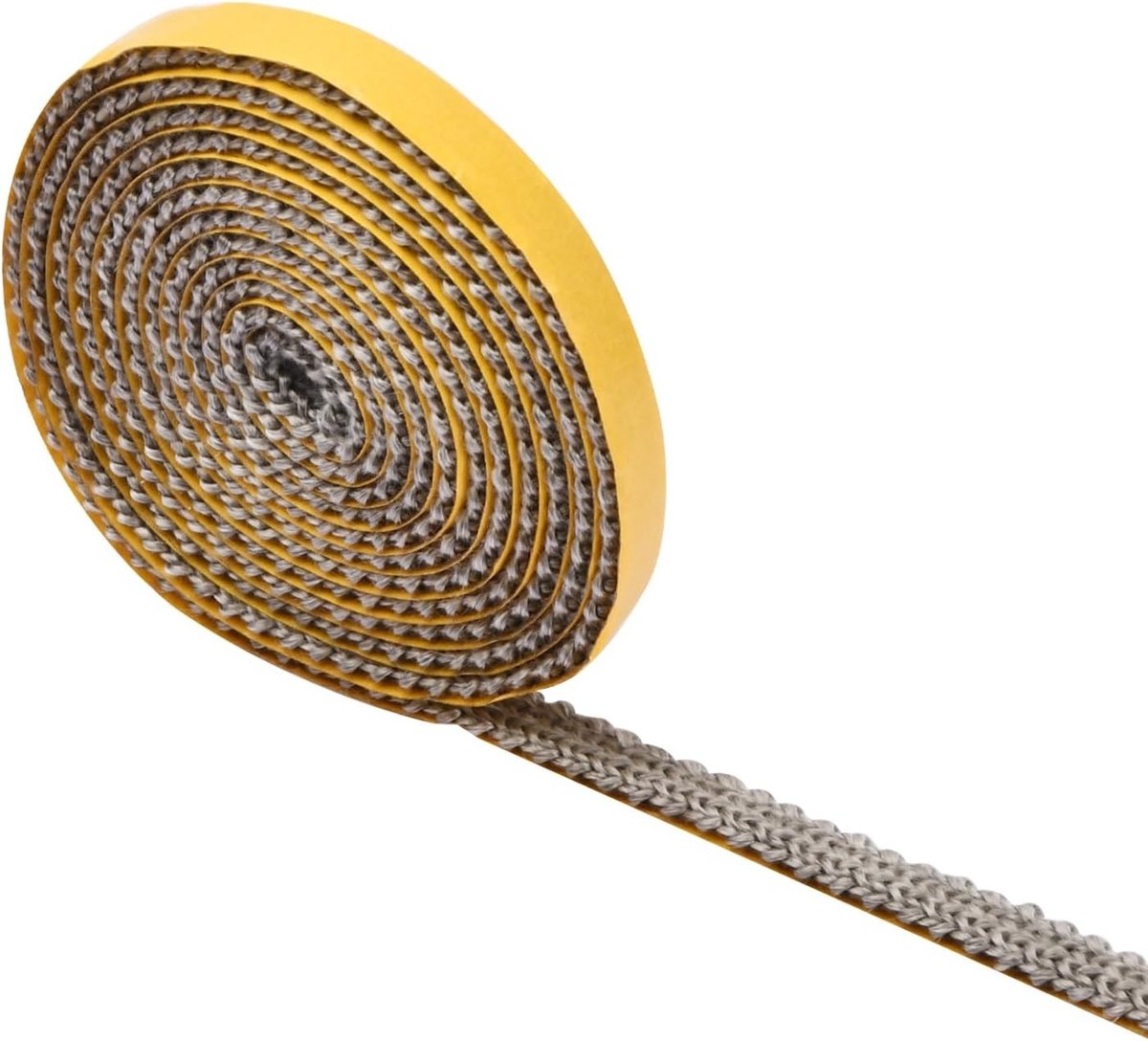 Zelfklevende Verpakkingstape voor Hoge Temperatuur, Ideaal voor Kachels en Open Haarden, 3mm x 10mm x 2m, Duurzaam en Weerbestendig