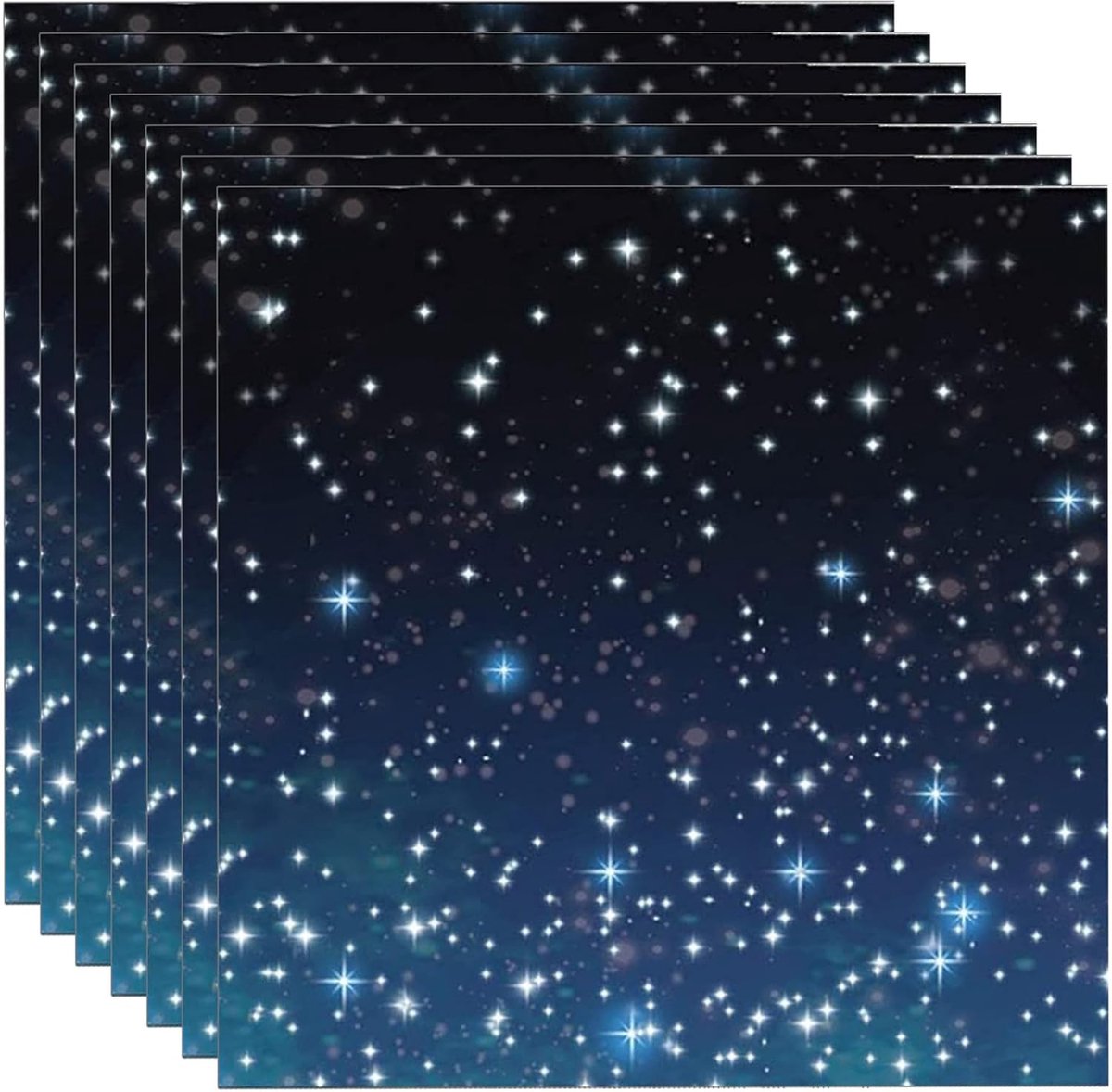 20 Stuks Donkerblauwe Servetten, Ruimte Galaxy Verjaardagsservetten, 6.5 Inch Feestlunch Servetten voor Bruiloft, Jubileum en Valentijnsdag Decoratie
