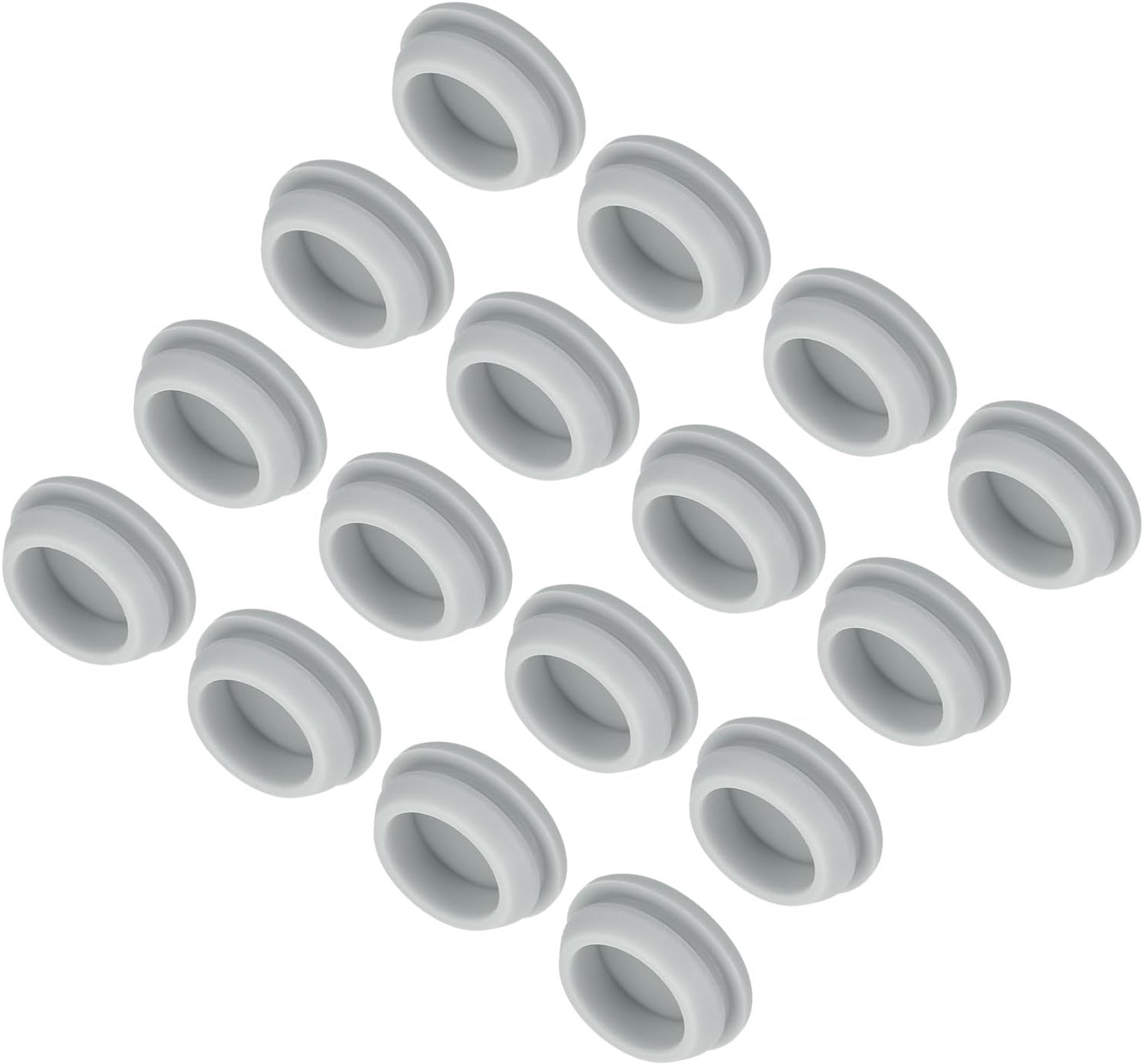 Gatstoppen 20 mm - siliconen - ronde plaat - waterdichte afdichting - 16 stuks - m-winkel