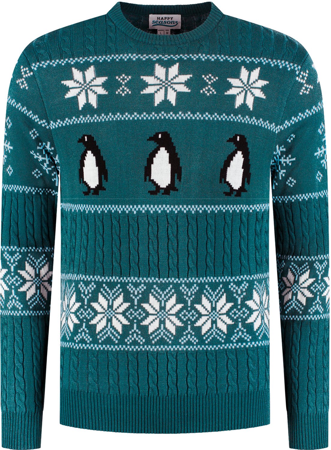Happy Seasons Foute Kersttrui Dames & Heren - Christmas Sweater - Mannen & Vrouwen "Pinguin Party" Maat 2XL/3XL