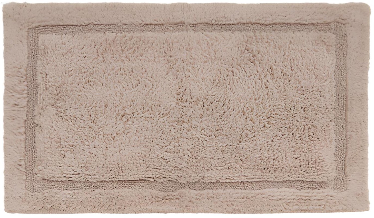 5Five Fluffy Badkamer kleedje / badmat voor de vloer - 50 x 75 cm - beige - dikke stof - katoen - extra soft - Colorama serie
