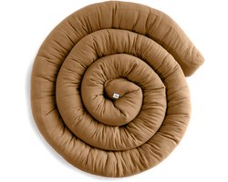 LILIMAUS Bedomrander 300 cm - bedslang voor ledikant en kinderbed - mousseline katoen - bruin