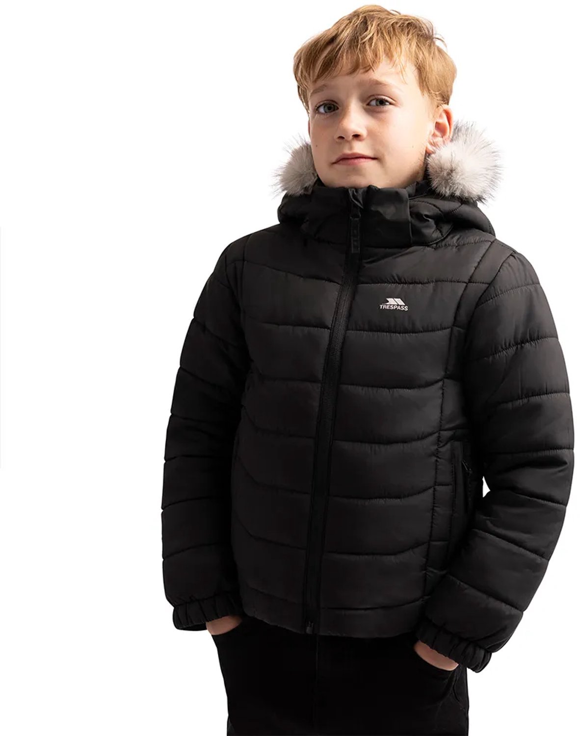 Trespass Belcrest Jas 11-12 Years Jongen Zwart