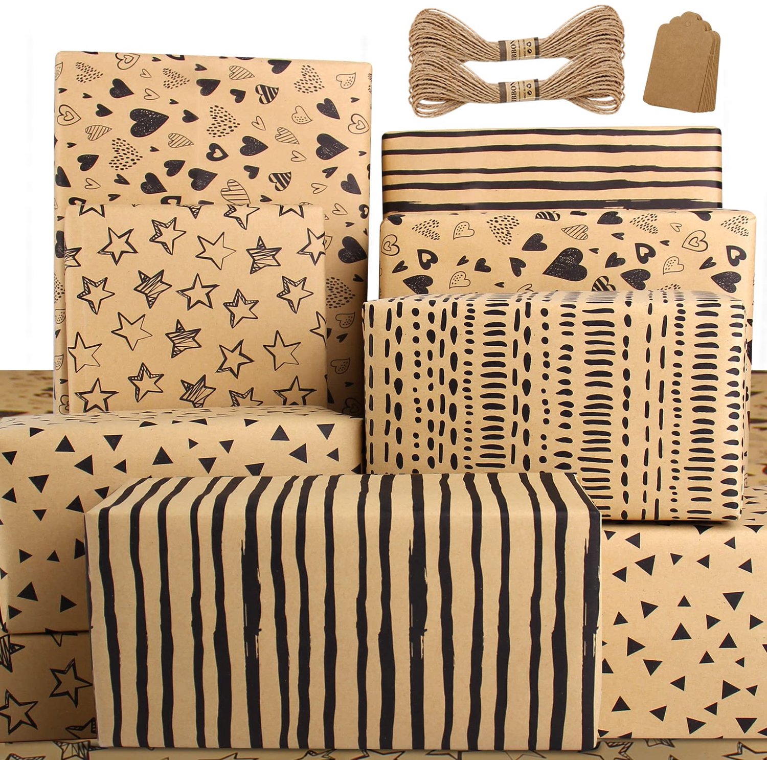 Cadeau Inpakpapier Set voor Verjaardagen en Feesten