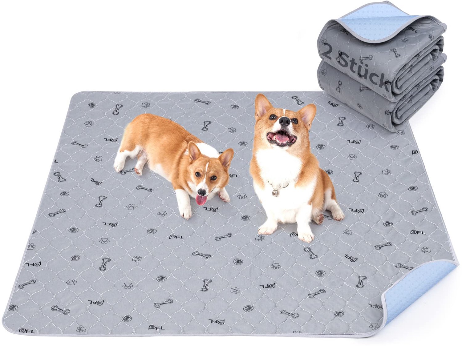 Puppy Training Pads, 2 Stuks, Wasbaar en Waterdicht