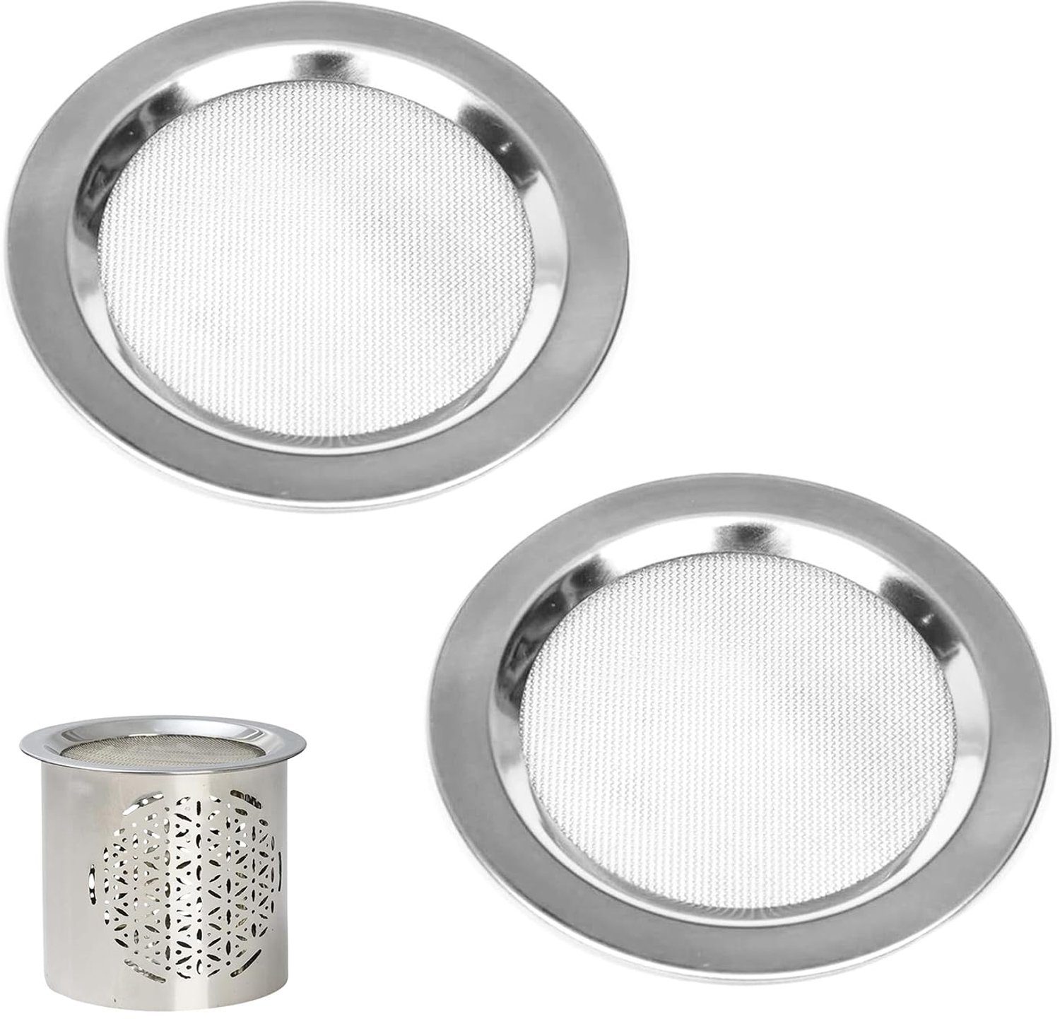 Set van 2 Roestvrijstalen Rookzeiven Ø 10 cm voor Wierookbrander