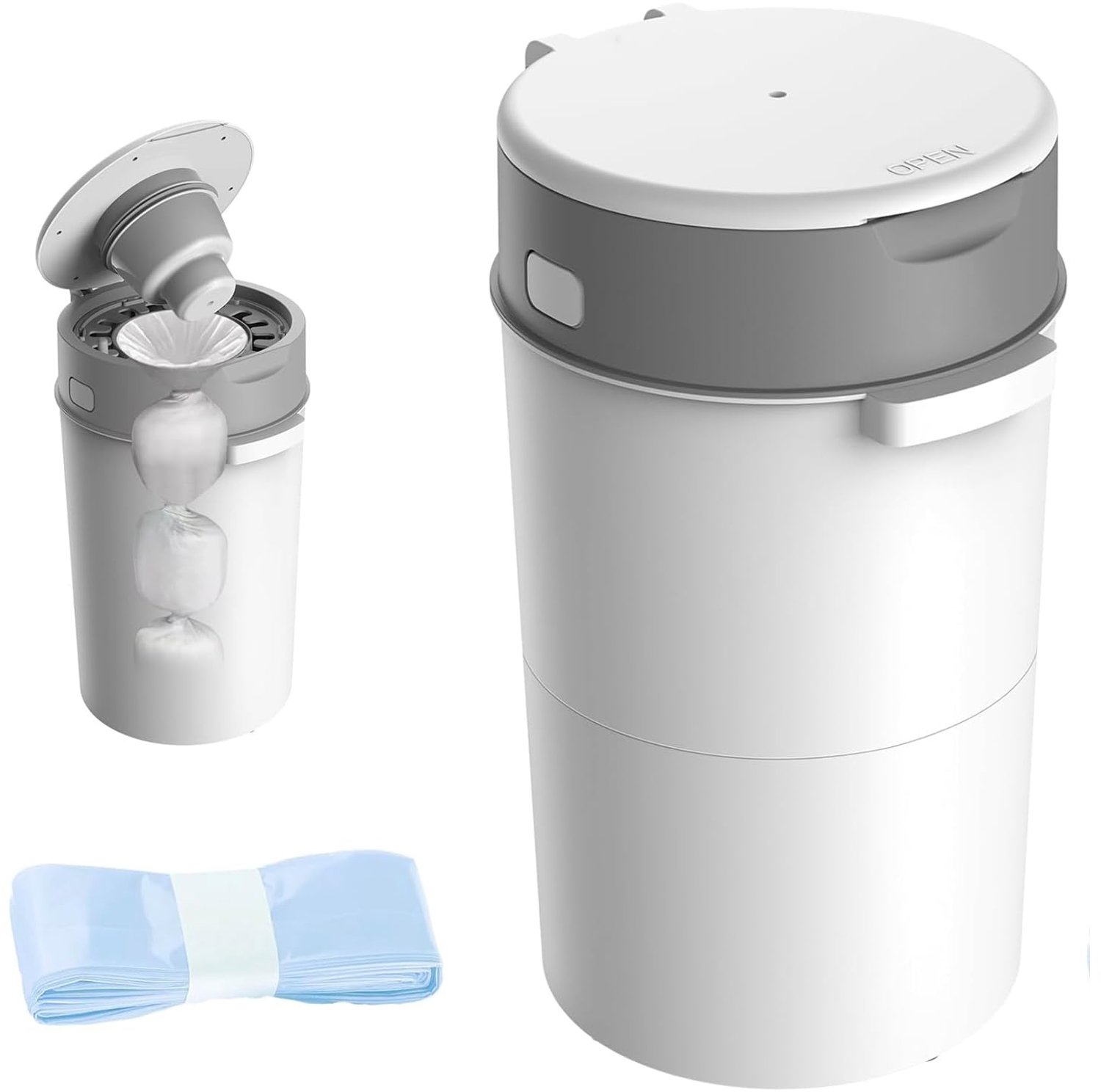 Geurvrije Luieremmer met Draai- en Vergrendelsysteem - 13 Liter Wit