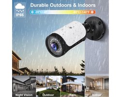 1080P HD 180 Graden Groothoek Beveiligingscamera 4-in-1 CCTV Bullet Bedraad