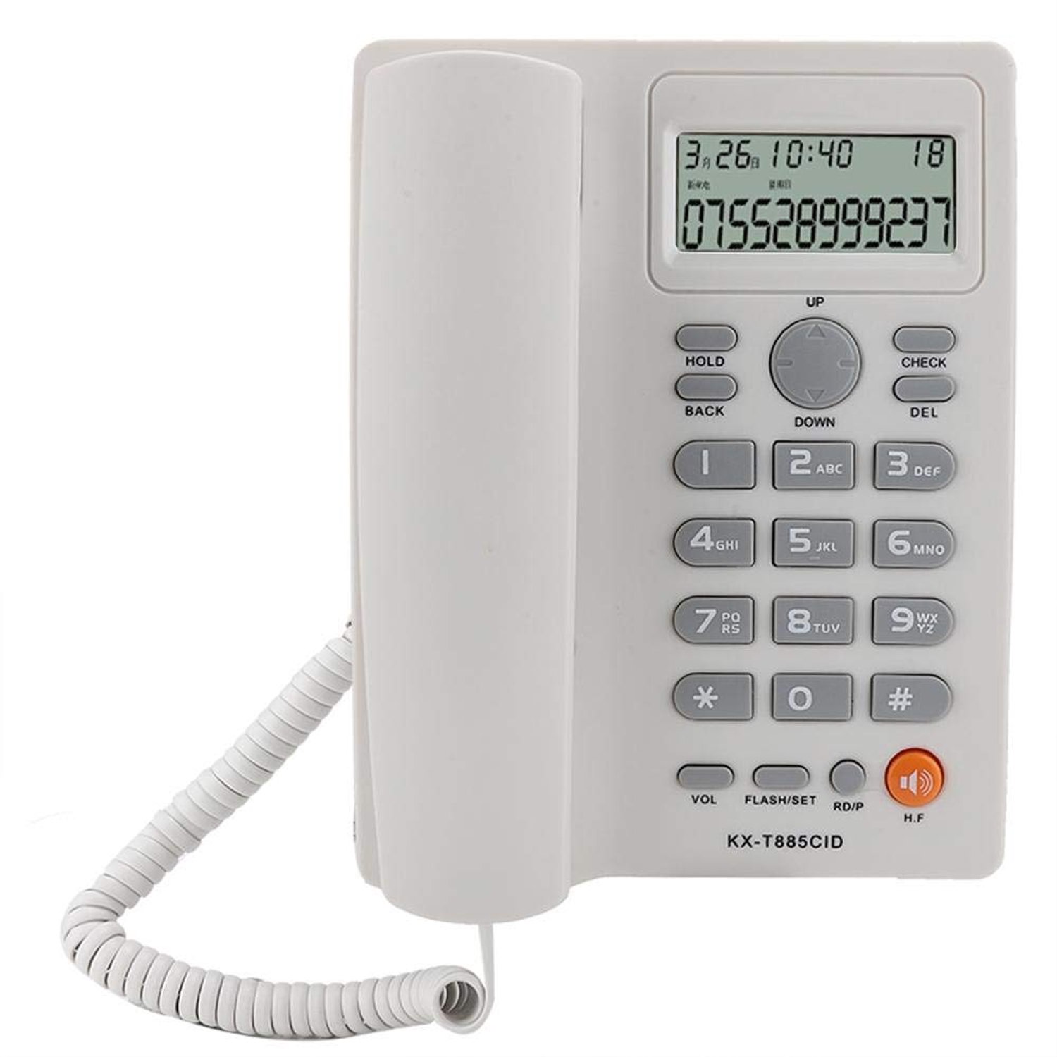 Telefoon met bel-ID-weergave - Vaste Telefoon - Handsfree - Snelkeuze - Mute-schakeling - Betrouwbaar zonder batterij