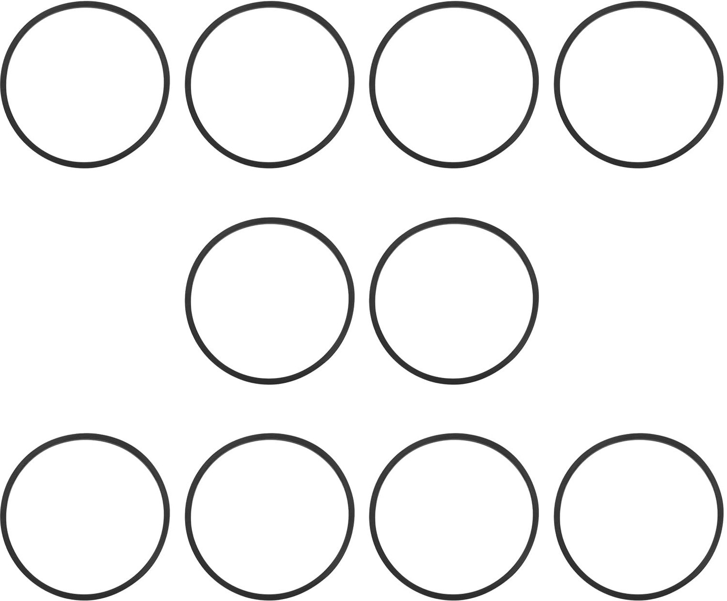 Set van 10 Rubber Gasket Seals voor Carburetors van Grasmaaiers