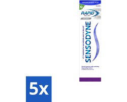 5 x Sensodyne – Tandpasta – Rapid Relief Whitening – 75 ml - Voordeelverpakking - 5 stuks