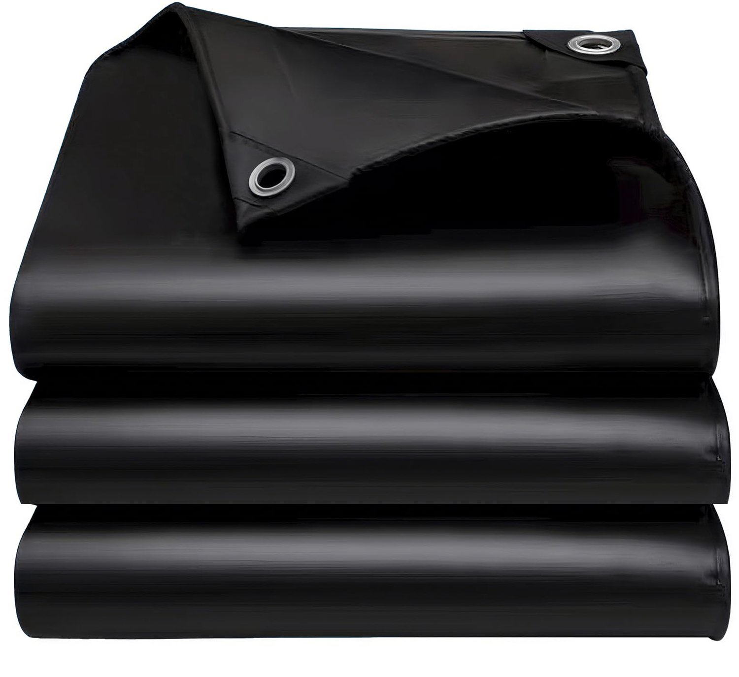 Zwart Waterdicht Zeil met Oogjes 4x8m