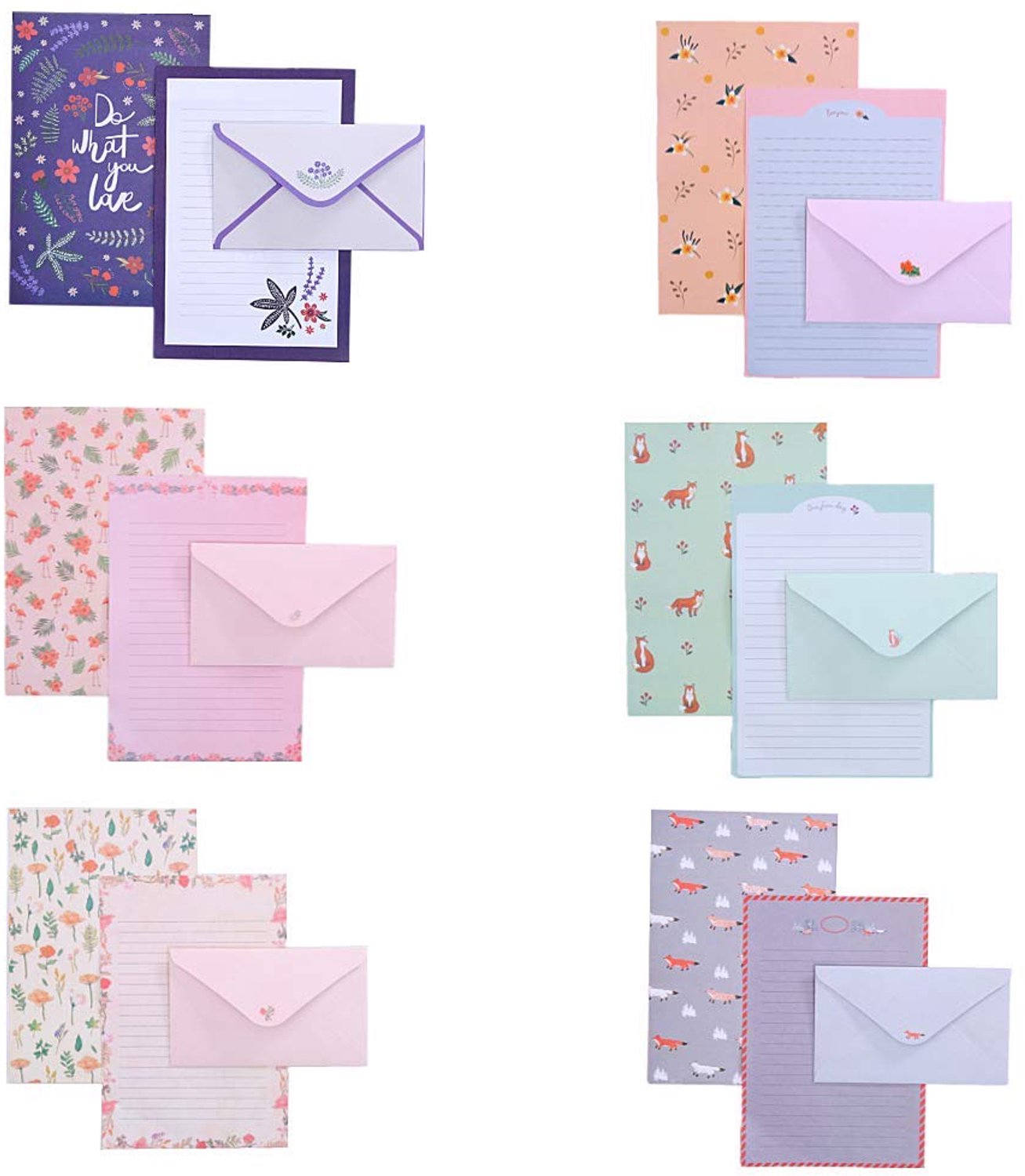 36 Stuks Mooi Briefpapier met Enveloppen Set