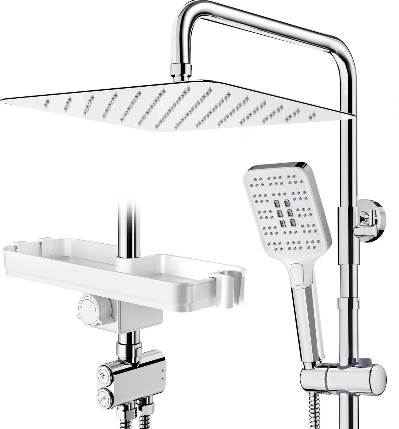 Chrome Douche Systeem - 30 x 30 cm