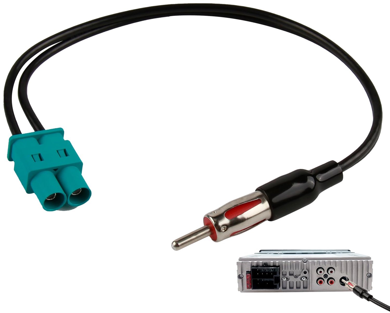 Antenne Adapter voor Auto met Dual Fakra en DIN Plug