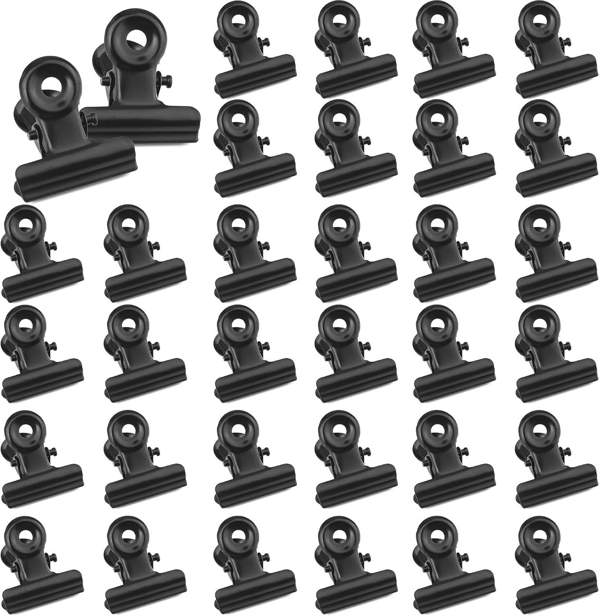 Kleine Zwarte Metalen Klemmen voor Papier - 80 Stuks, 22mm, Multi-Functionele Kantoorclips voor Foto's en Documenten