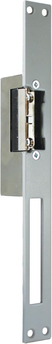 Elektrische Deuropener Inbouw, Lange Sluitplaat 250mm, Geheugenfunctie, Vrijzetpal, Universeel Omkeerbaar Links en Rechts, 8-12V AC DC, Laag Stroomverbruik 500mA, Aluminium, Slot voor Tuinhek