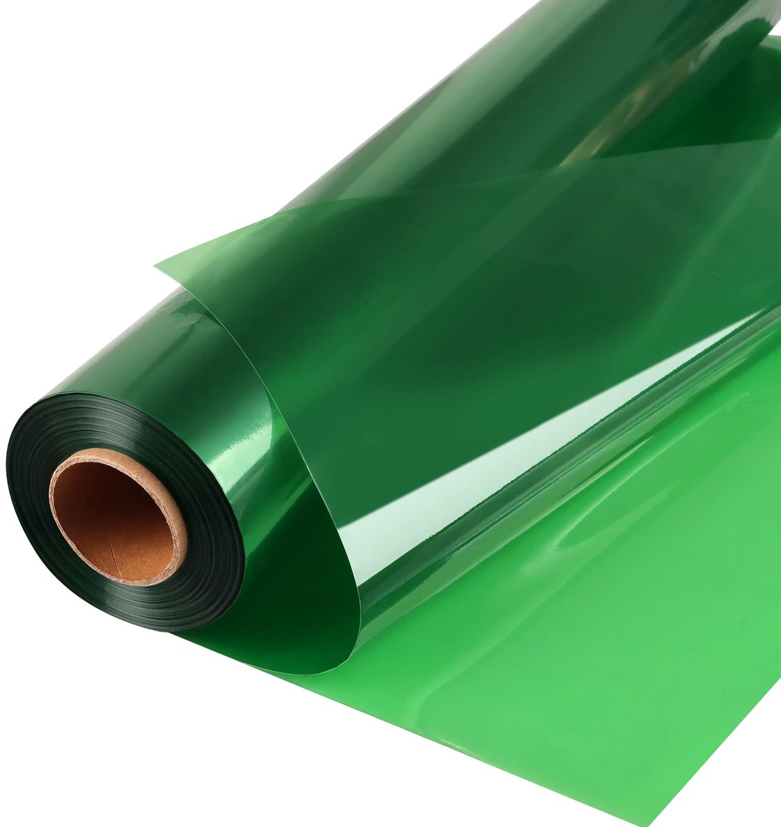 Cellofaan wikkelrol groen | Uitgevouwen 86 cm breed x 30 m lang | 3 mil dik doorschijnend groen | Geschenken, manden, traktaties cellofaan inpakpapier | Kleurrijk cellofaandecor, decoraties