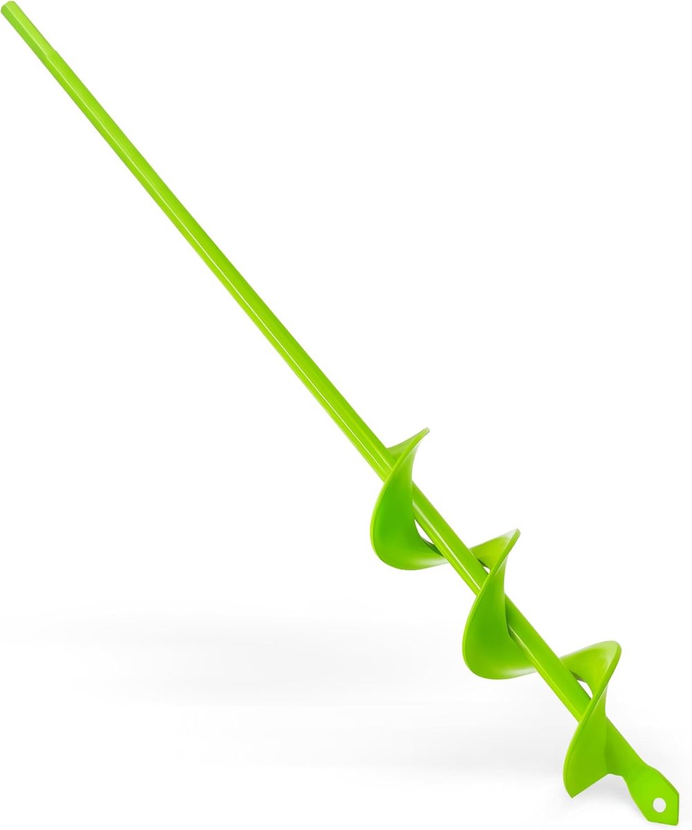 3 x 60 cm, zwarte grondboor met slakkengrondboor voor boormachine, 60 cm, plantenboor voor hekken, bloemen, ranksteigers en parasols, robuuste tuinboor voor vloer, klei en bodem