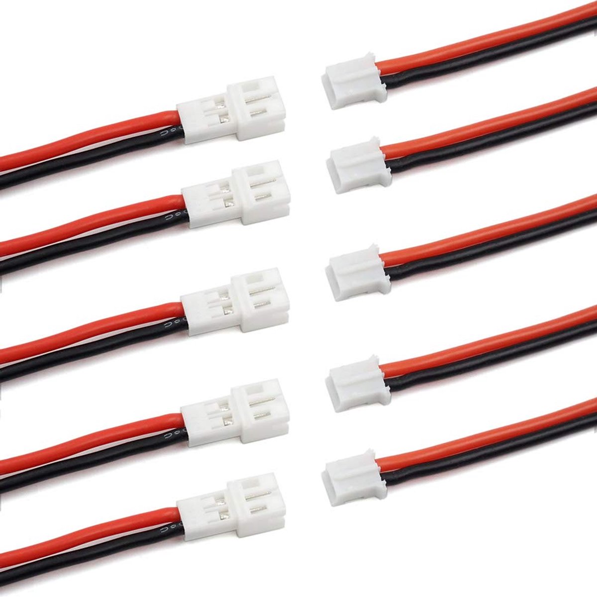 10 stuks opgewaardeerde Tiny Whoop JST-PH 2.0 mannelijke en vrouwelijke connectorkabel voor batterij JJRC H36 H67 Lemmet Inductrix E010 E013