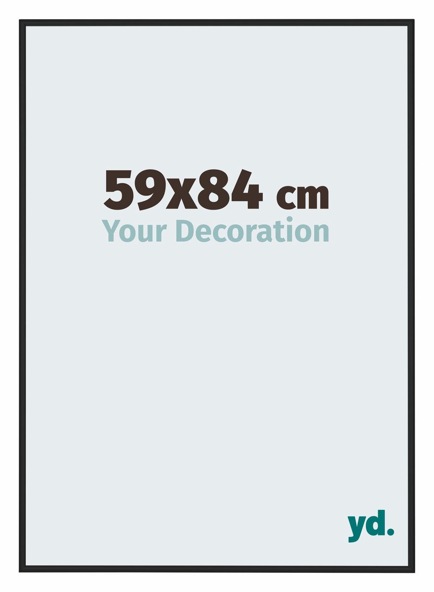 yd. Your Decoration - Fotolijst 59x84 cm - Aluminium - Zwart Hoogglans - Miami