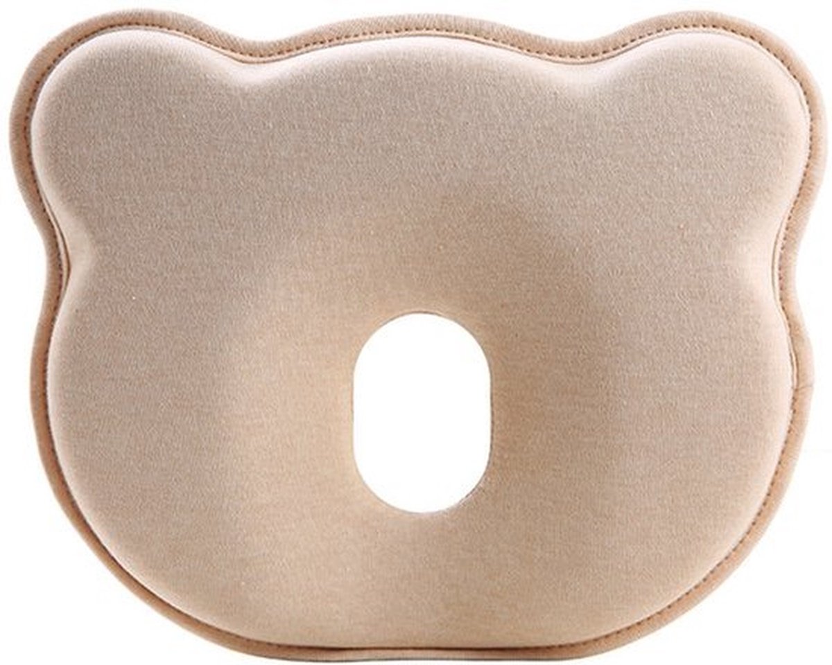 Memory Foam Baby Kussen, Schattig Cartoon Beer Zacht En Comfortabel Kussen, Neksteun, Geschikt Voor Baby's Om Te Slapen, Geschikt Voor Kleine Jongens En Meisjes, Voorkomt Plat Hoofd Syndroom - Koffiekleur