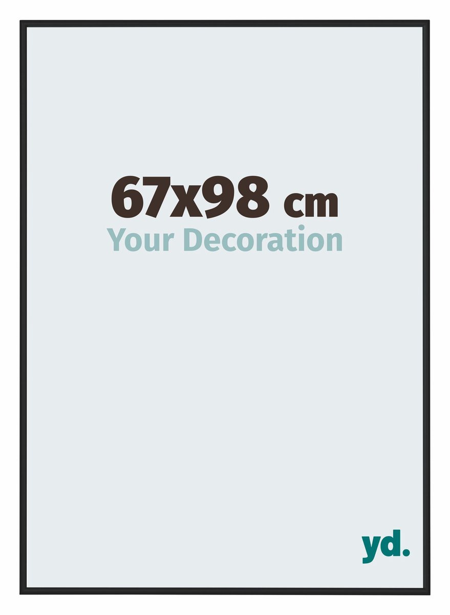 yd. Your Decoration - Fotolijst 67x98 cm - Aluminium - Zwart Hoogglans - Miami