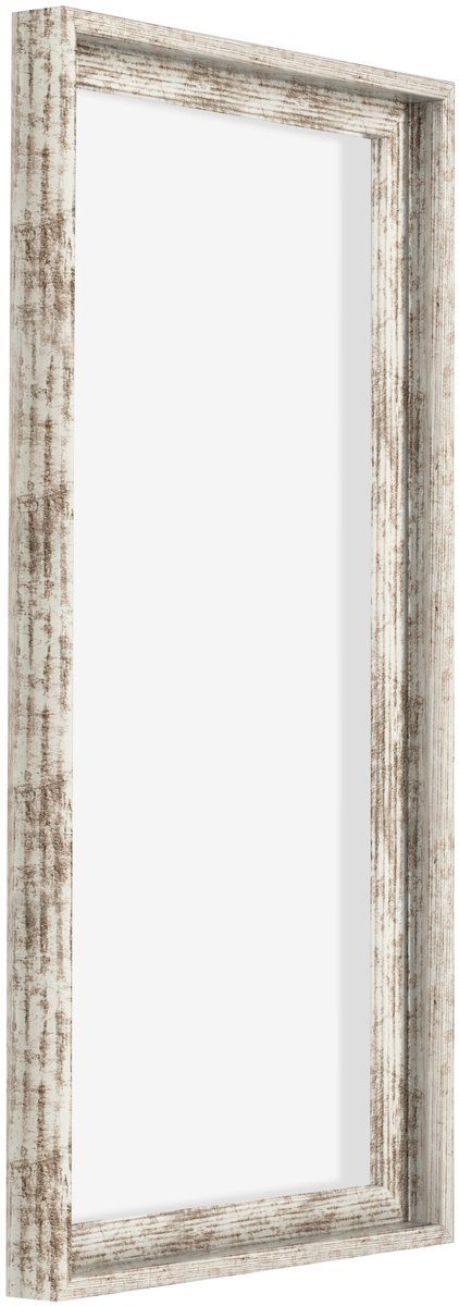 yd, Baklijst 30x60 cm Wit Vintage - Lijst voor Canvasdoek - MDF Lyon
