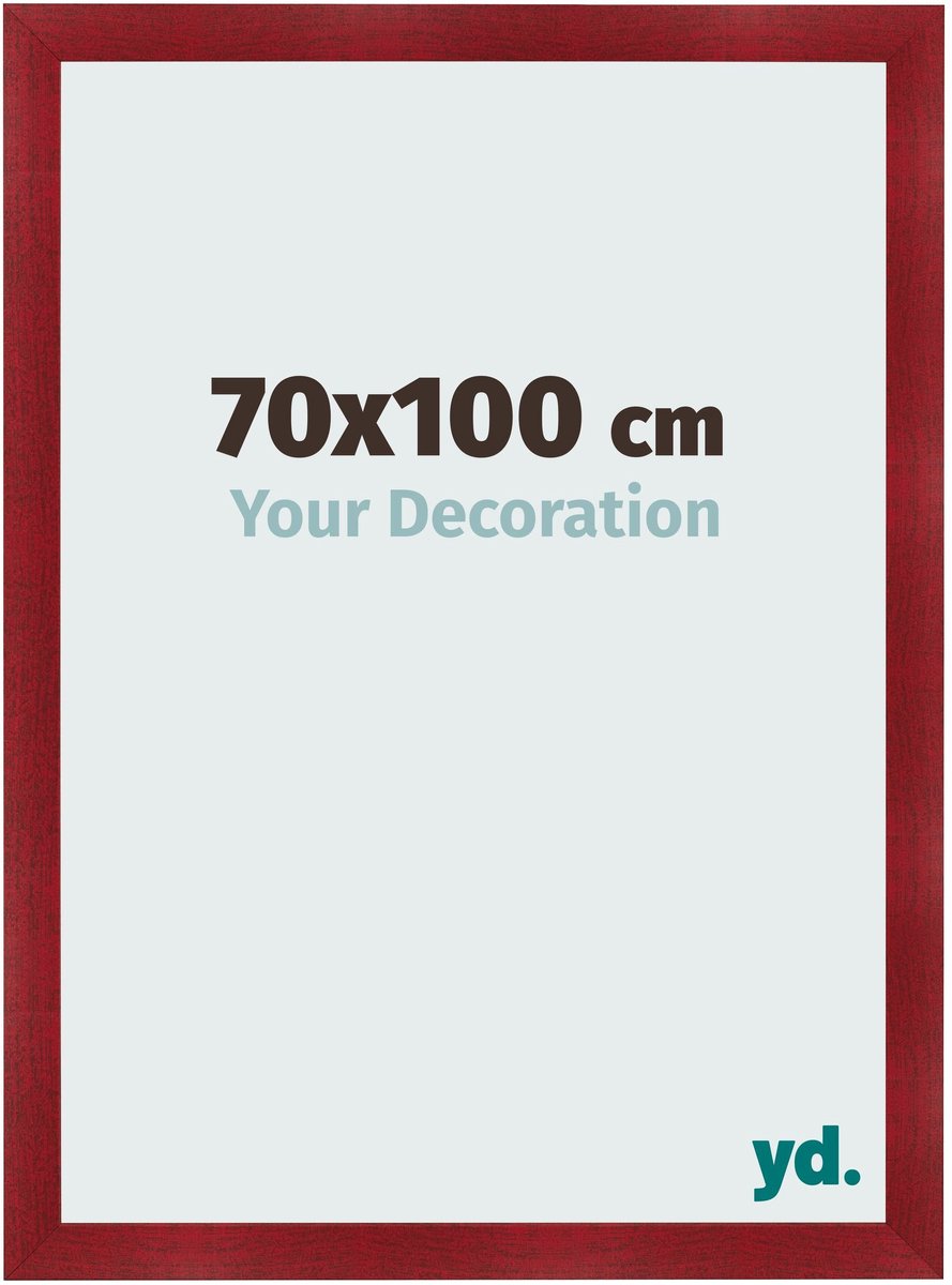 yd. Your Decoration - Fotolijst 70x100 cm - MDF - Wijnrood Geveegd - Pisa
